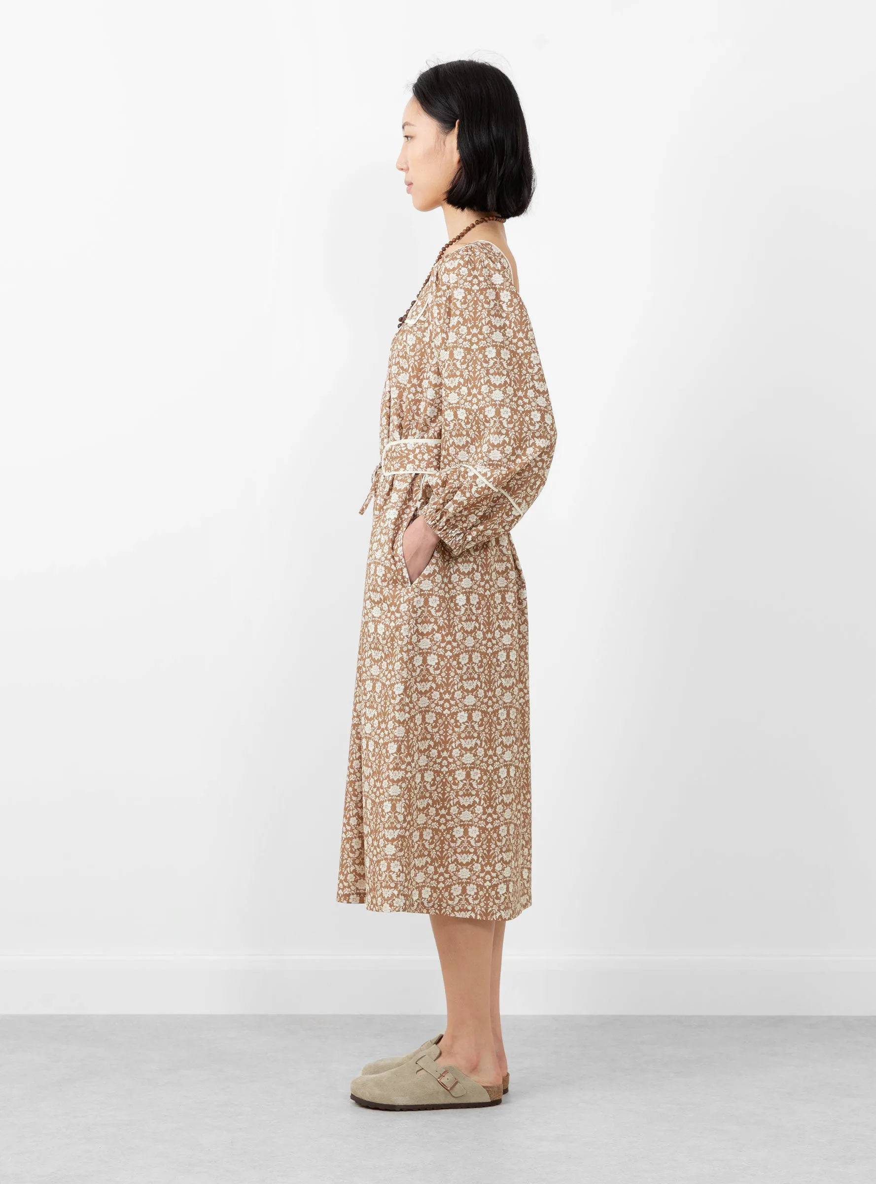 Rita Dress Brown Print