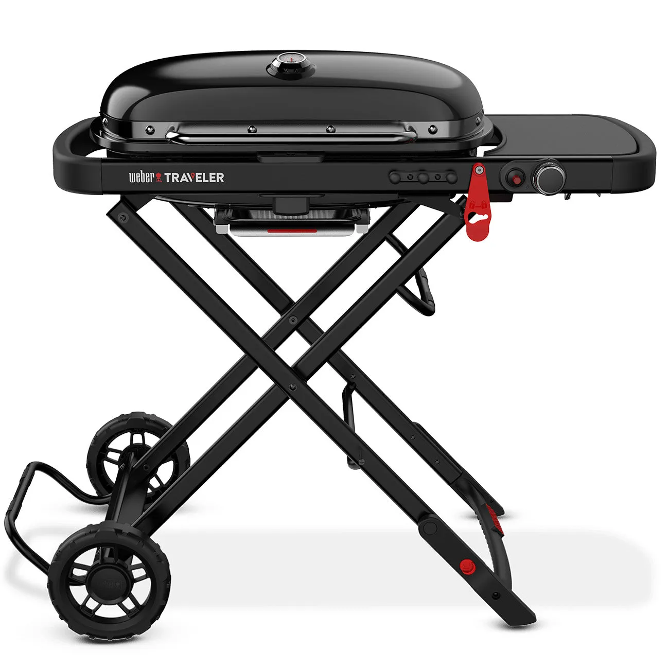 Weber Traveler 'Stealth Edition' Portable Gas Barbecue Bundle