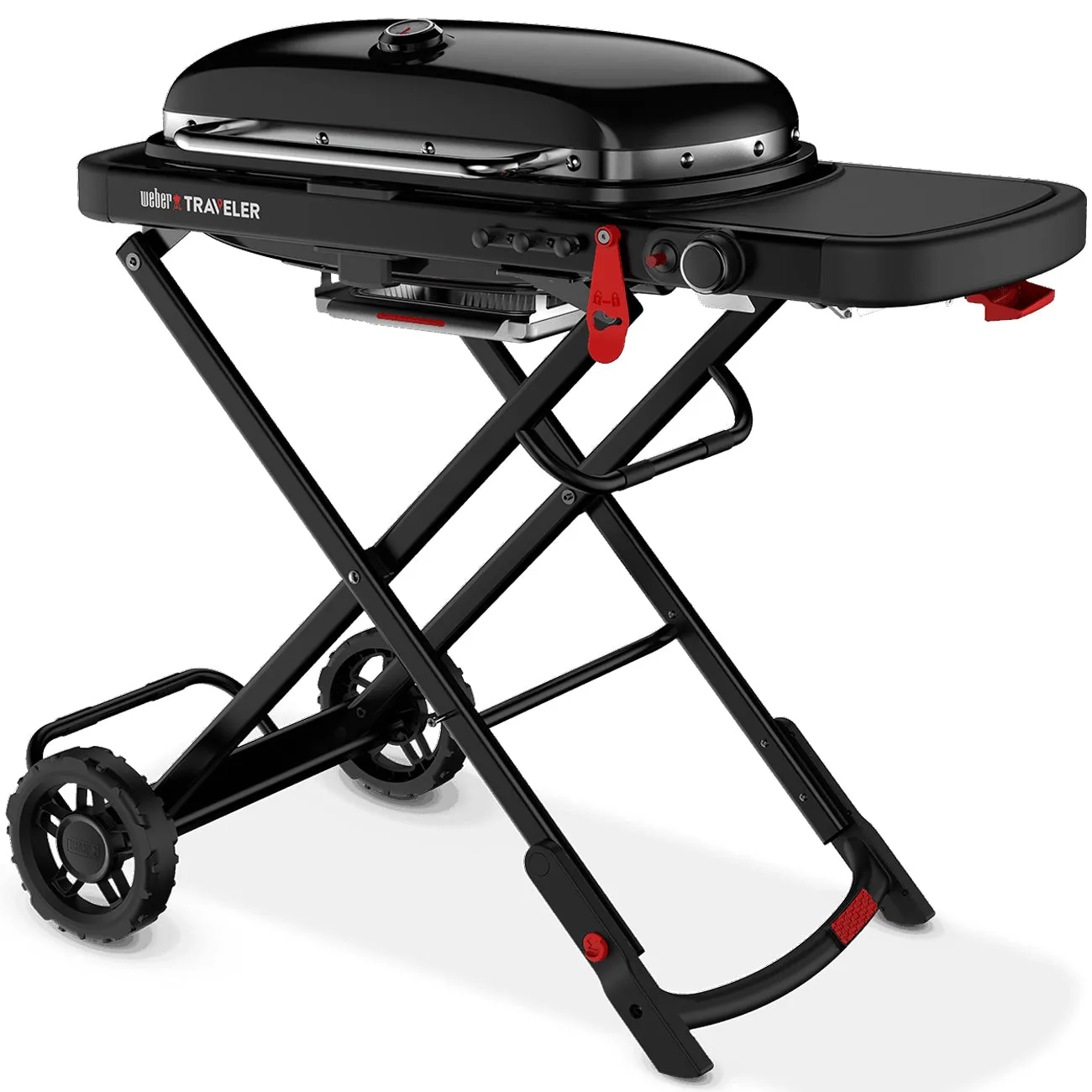 Weber Traveler 'Stealth Edition' Portable Gas Barbecue Bundle