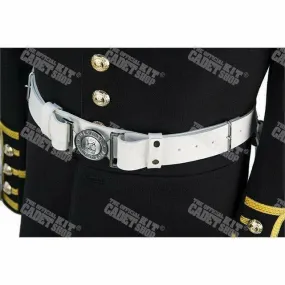 White, Matt finish PVC Ceremonial Belt, 1 ” wide